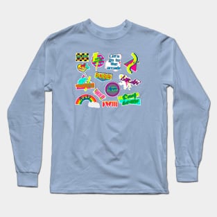 80's stickers Long Sleeve T-Shirt